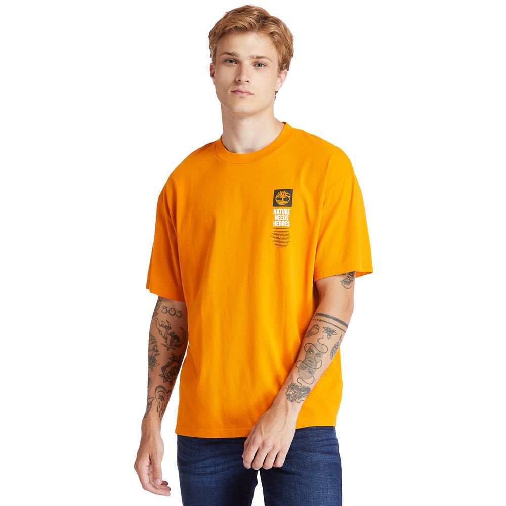 Timberland Μπλουζάκια Ανδρικα Πορτοκαλι - Heritage Short-Sleeve Tree Pack - Greece 3072584-TL